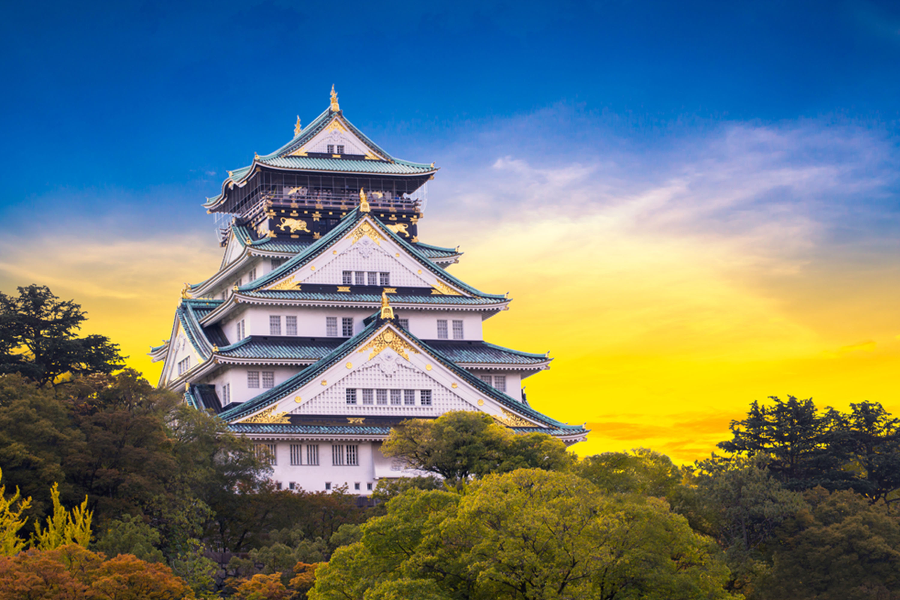 Осакский замок в Японии