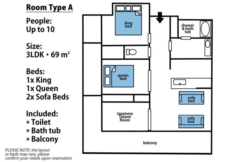 Floor Plan of room 1201